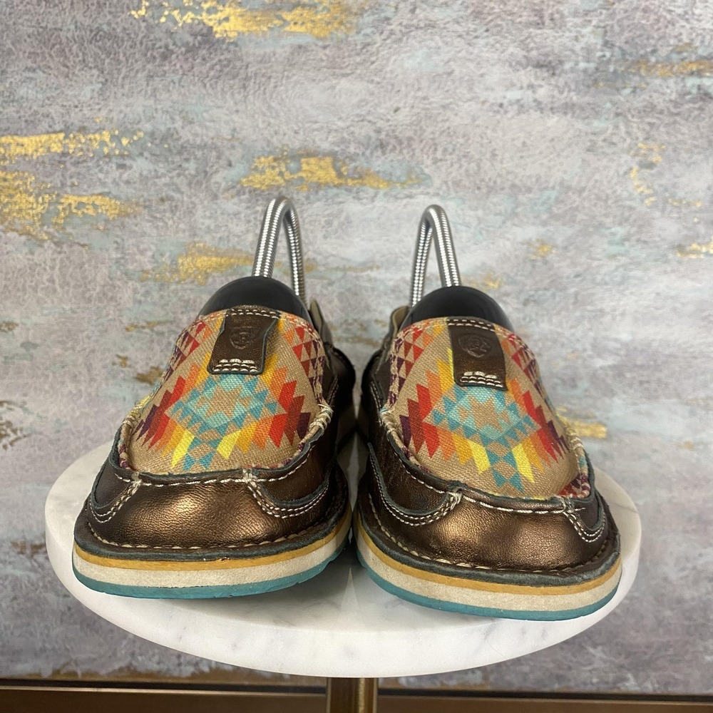 Ariat Cruiser Loafer Shoes Womens Size 7 Multicolor Leather Canvas 10029744 - Picture 3 of 11
